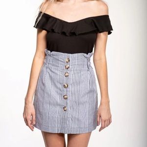 Stretchy blue and white skirt